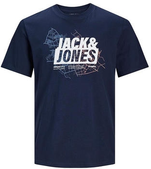 Jack & Jones Map Logo Short Sleeve T-Shirt (12252376) navy blazer