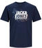 Jack & Jones Map Logo Short Sleeve T-Shirt (12252376) navy blazer