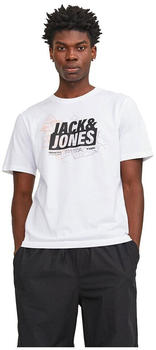 Jack & Jones Map Logo Short Sleeve T-Shirt (12252376) white