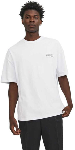 Jack & Jones Santorini Graphic Short Sleeve Crew Neck T-Shirt (12252644) bright white