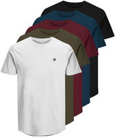 Jack & Jones Rundhalsshirt "JPRBLABRODY im 5er-Pack, mit Logodruck, Rundhals und