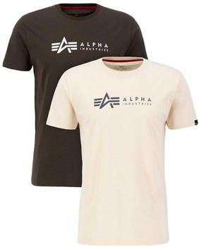 Alpha Industries Alpha Label Short Sleeve T-Shirt 2 Units (118534) white