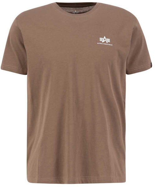 Alpha Industries Basic Small Logo Short Sleeve T-Shirt (188505) brown