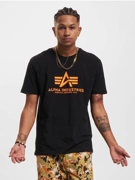 Alpha Industries Basic Neon Print Short Sleeve T-Shirt (100501NP) schwarz/orange