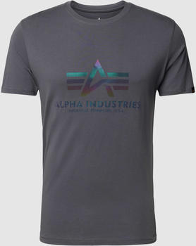 Alpha Industries Basic T Rainbow Kurzärmeliges T-Shirt (100501RR) grau