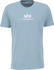 Alpha Industries Basic Ml Kurzärmeliges T-Shirt (118533) grau/blau