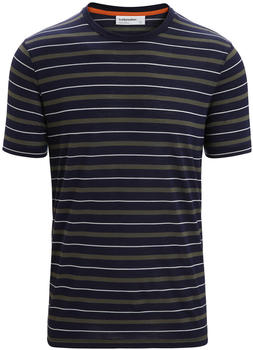 Icebreaker Merino Wave T-shirt Stripe (0A56CJ) midnight navy/loden