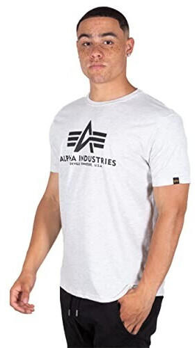 Alpha Industries Basic Kurzärmeliges T-Shirt (100501) white melange