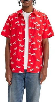 Levi's Relaxed Fit Western Short Sleeve Round Neck T-Shirt (A5722) cowboy convo high risk red
