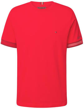 Tommy Hilfiger T-Shirt mit Logo-Stitching rot