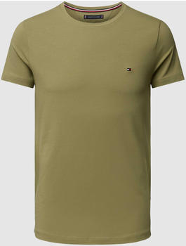 Tommy Hilfiger Slim Fit T-Shirt mit Logo-Stitching Olivgrün MW0MW10800