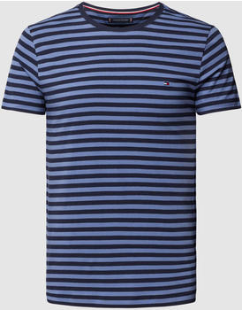 Tommy Hilfiger Slim Fit T-Shirt mit Logo-Stitching Rauchblau MW0MW10800