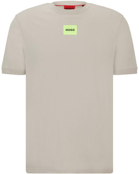 Hugo T-Shirt aus Baumwoll-Jersey mit Logo-Label (50447978) grau