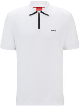 Hugo Poloshirt aus Baumwoll-Piqué mit Kontrast-Logo (50511721) weiß