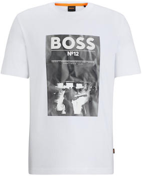 Hugo Boss Regular-Fit T-Shirt aus Baumwolle mit Artwork der Saison (50515829) weiß
