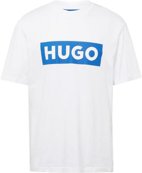 Hugo T-Shirt aus Baumwoll-Jersey mit blauem Logo (50522376) weiß