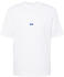 T-Shirt aus Baumwoll-Jersey mit blauem Logo-Patch (50509991) weiß