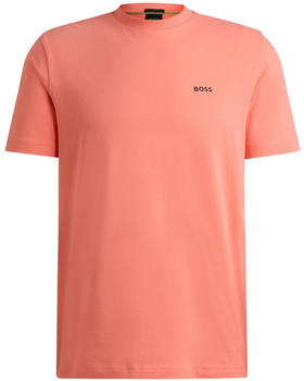 Hugo Boss Regular-Fit T-Shirt aus Stretch-Baumwolle mit Kontrast-Logo (50506373) rot