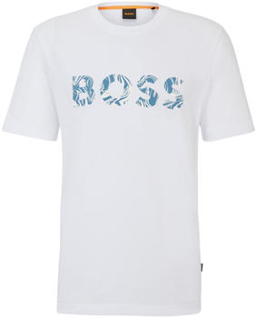 Hugo Boss T-Shirt aus Baumwoll-Jersey mit Logo-Print (50515997) weiß