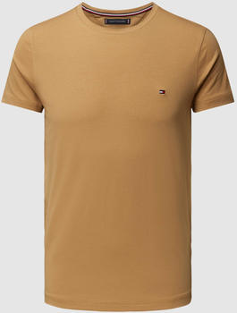 Tommy Hilfiger Slim Fit T-Shirt mit Logo-Stitching Camel MW0MW10800
