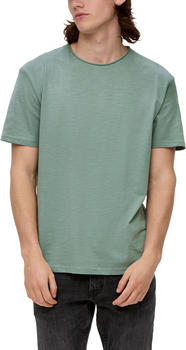 S.Oliver Baumwollshirt mit Flammgarn-Struktur (2141633) gr&uuml;n