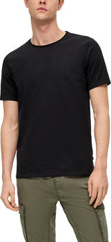 S.Oliver Baumwollshirt mit Flammgarn-Struktur (2141633) schwarz