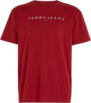 Tommy Hilfiger Reg Linear Logo Ext Short Sleeve T-Shirt (DM0DM17993) magma red