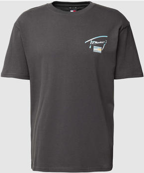 Tommy Hilfiger T-Shirt mit Label-Print Anthrazit DM0DM18283
