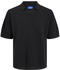 Jack & Jones Linen Knit Short Sleeve Polo (12252748) black