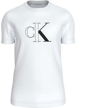 Calvin Klein Outline Monologo Short Sleeve T-Shirt white (J30J325678-YAF)