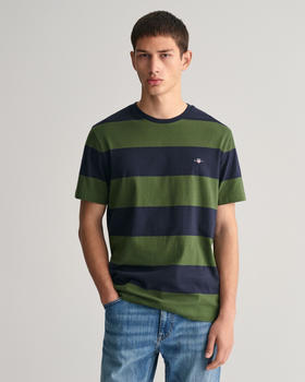 GANT T-shirt with block stripes (2003203) pine green