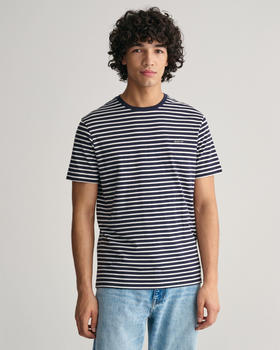 GANT Striped Short Sleeve T-shirt (2013037) evening blue