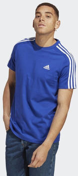 Adidas Essentials Single Jersey 3-Stripes T-Shirt semi Lucid blue/white (IC9338)