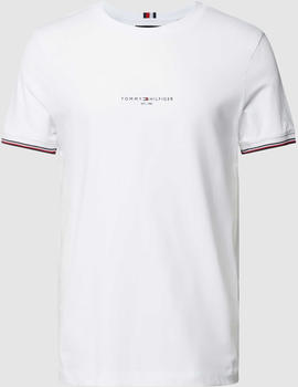Tommy Hilfiger T-Shirt mit Label-Print Weiss MW0MW32584
