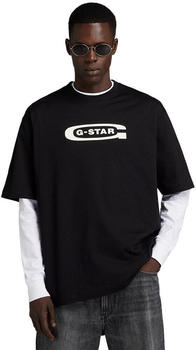 G-Star Old School Logo Boxy Short Sleeve T-Shirt (D23904-C336-648) black