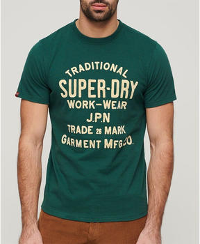 Superdry Workwear Flock Graphic T-shirt (M1011906A) green