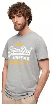 Superdry Vl Duo Short Sleeve T-Shirt (M1011977A) light grey grit