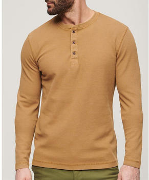 Superdry Waffle henley long sleeve T-Shirt (M6010776A) classic brown camel