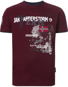 Jan Vanderstorm T-Shirt S&ouml;lve (144616) burgundy