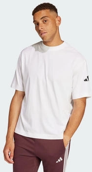 Adidas Loose Fit Bar Logo T-Shirt wei&szlig; schwarz