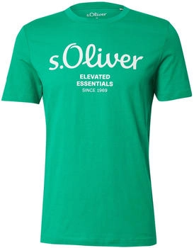 S.Oliver T-Shirt mit Label-Print (2139909) grün/weiß
