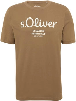 S.Oliver T-Shirt mit Label-Print (2139909) braun