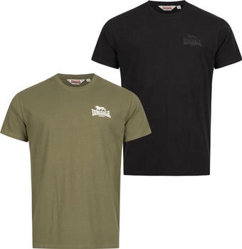 Lonsdale T-Shirt Doppelpack Blairmore schwarz oliv