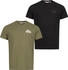 Lonsdale T-Shirt Doppelpack Blairmore schwarz oliv