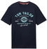 Tom Tailor T-Shirt Logo-Print dark blue