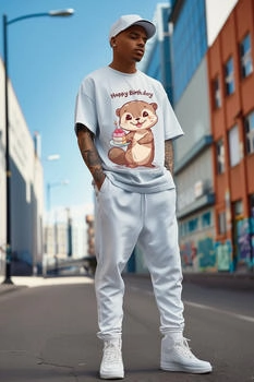Reichstadt Oversized Print T-Shirt 24RS057 Otterly Birthday
