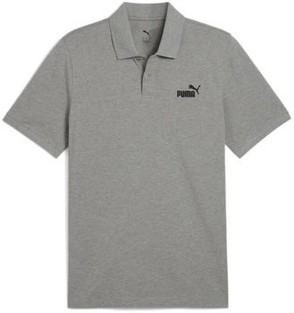 Puma Essentials No Logo Pique Poloshirt grau meliert