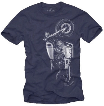 MAKAYA Virago XV750 Biker T-Shirt blau