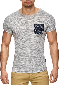 Indicode Blaine T-Shirt navy graumeliert
