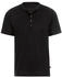 Trigema T-Shirt Knopfleiste DELUXE Baumwolle schwarz